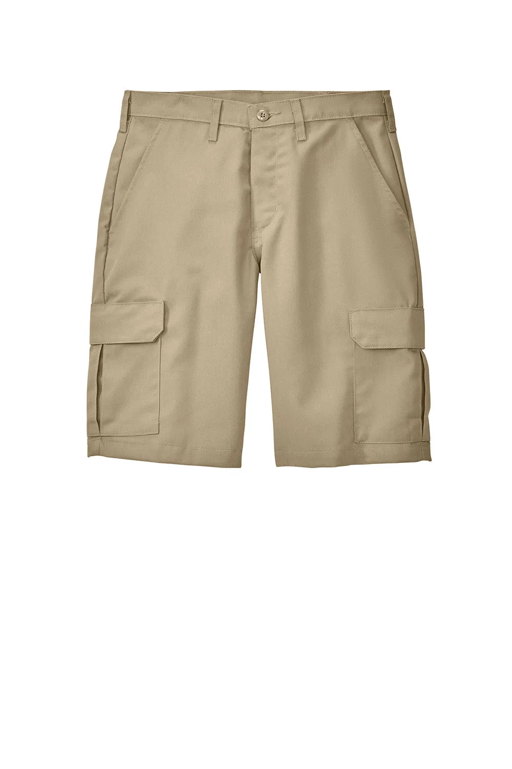 Red Kap Mens Industrial Stain Resistant Cargo Shorts w/ Pockets - Khaki Brown