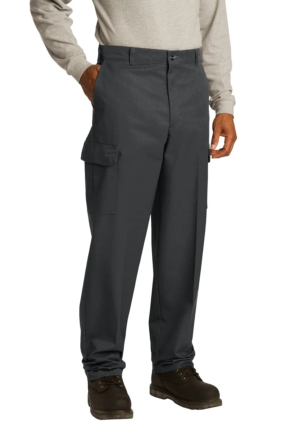 Red Kap Mens Industrial Wrinkle Resistant Cargo Pants w/ Pockets - Black