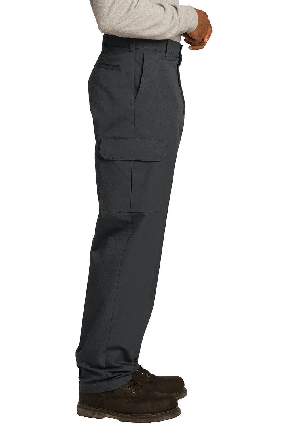 Red Kap Mens Industrial Wrinkle Resistant Cargo Pants w/ Pockets - Black