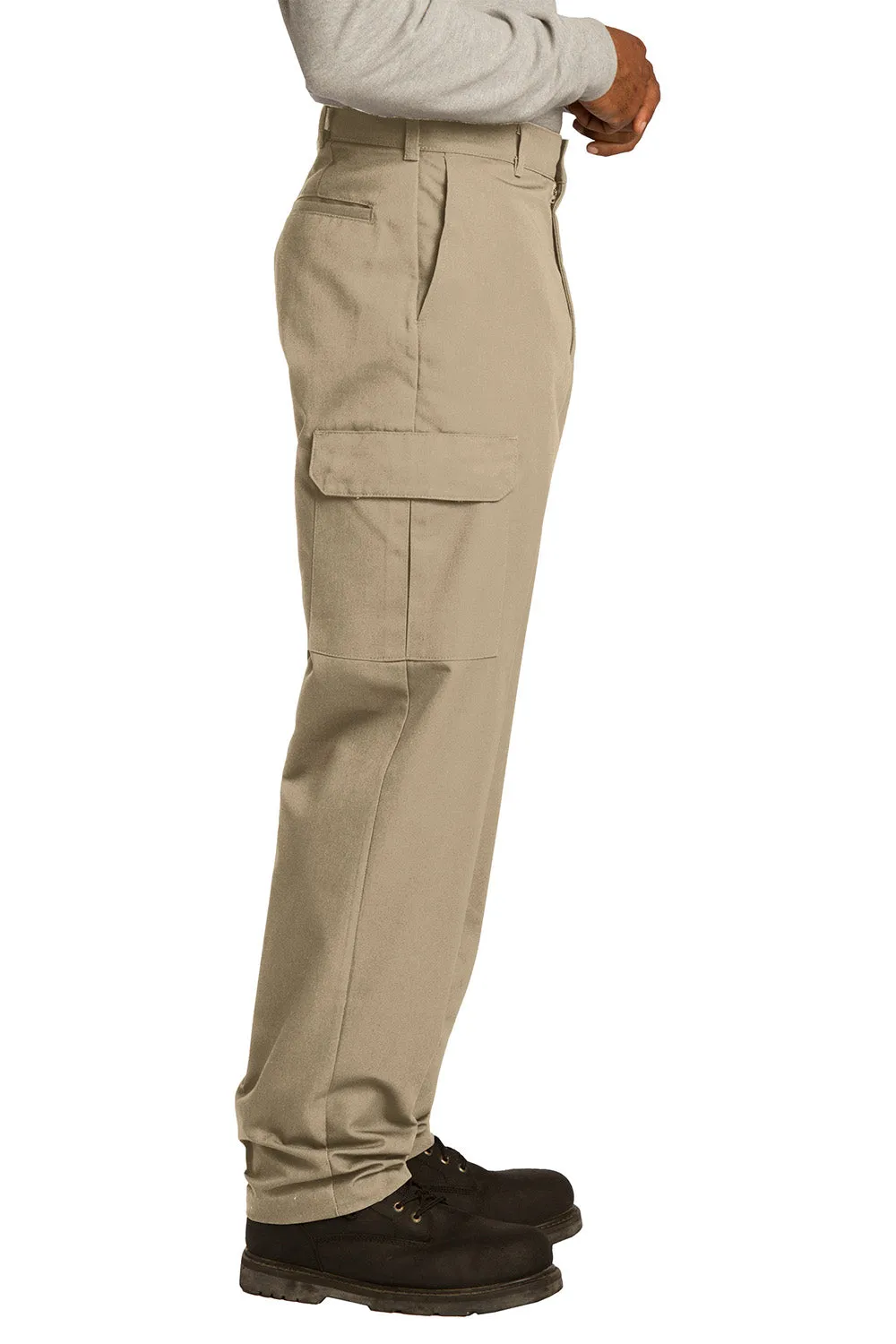 Red Kap Mens Industrial Wrinkle Resistant Cargo Pants w/ Pockets - Khaki Brown