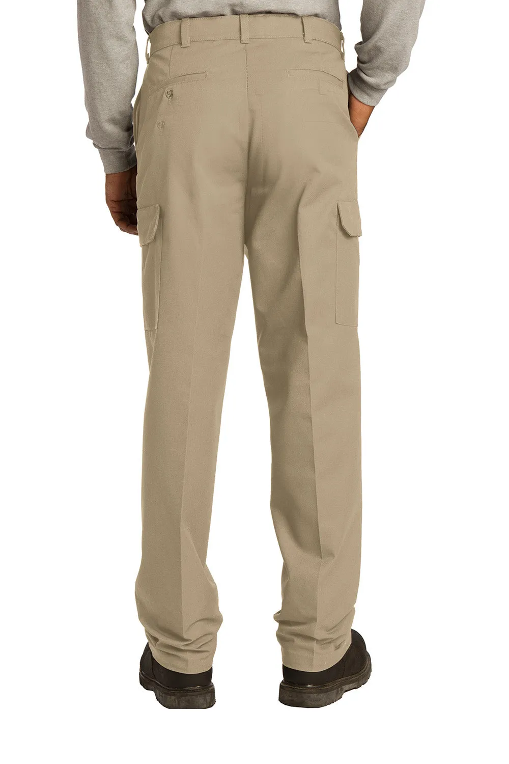 Red Kap Mens Industrial Wrinkle Resistant Cargo Pants w/ Pockets - Khaki Brown