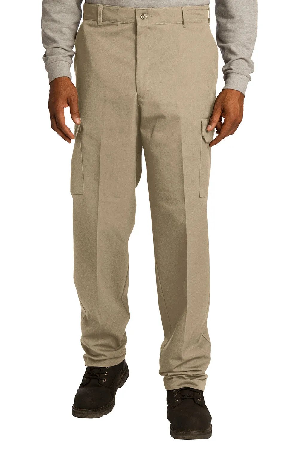 Red Kap Mens Industrial Wrinkle Resistant Cargo Pants w/ Pockets - Khaki Brown