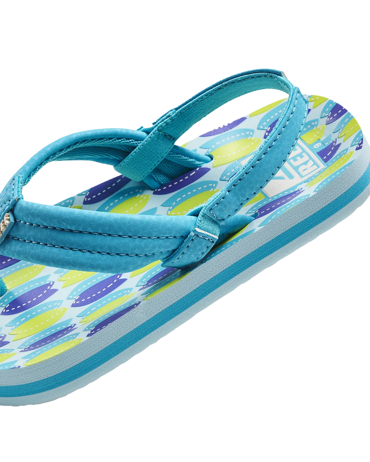 Reef Shoes Boys Little Ahi Flip Flops in Blue Fish