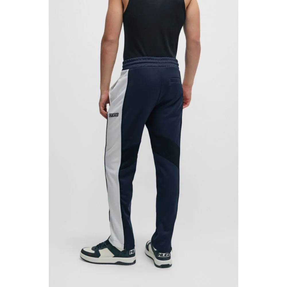 Relaxed-fit tracksuit bottoms with color-blocking