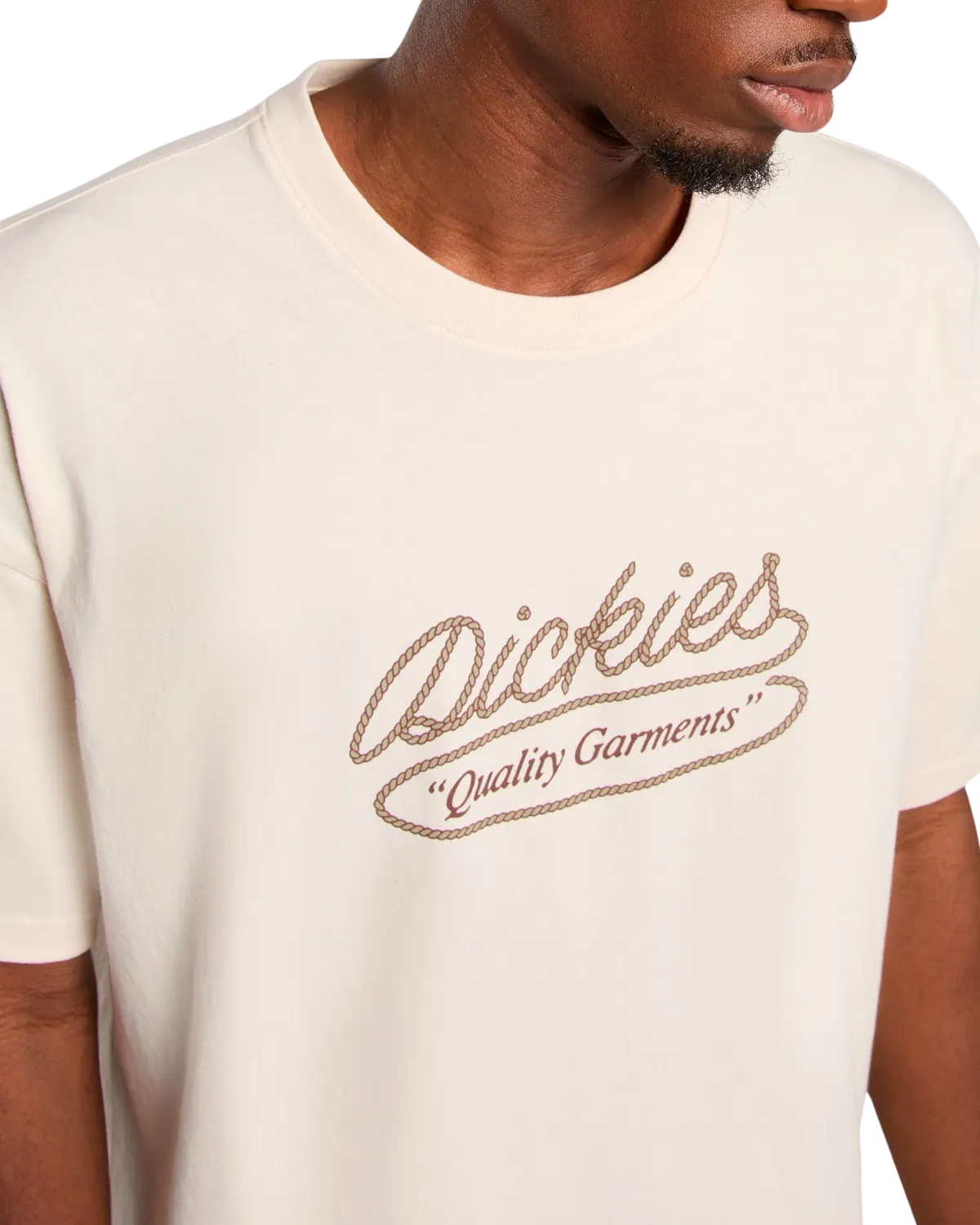Rope Center Logo T-Shirt in Whitecap Gray