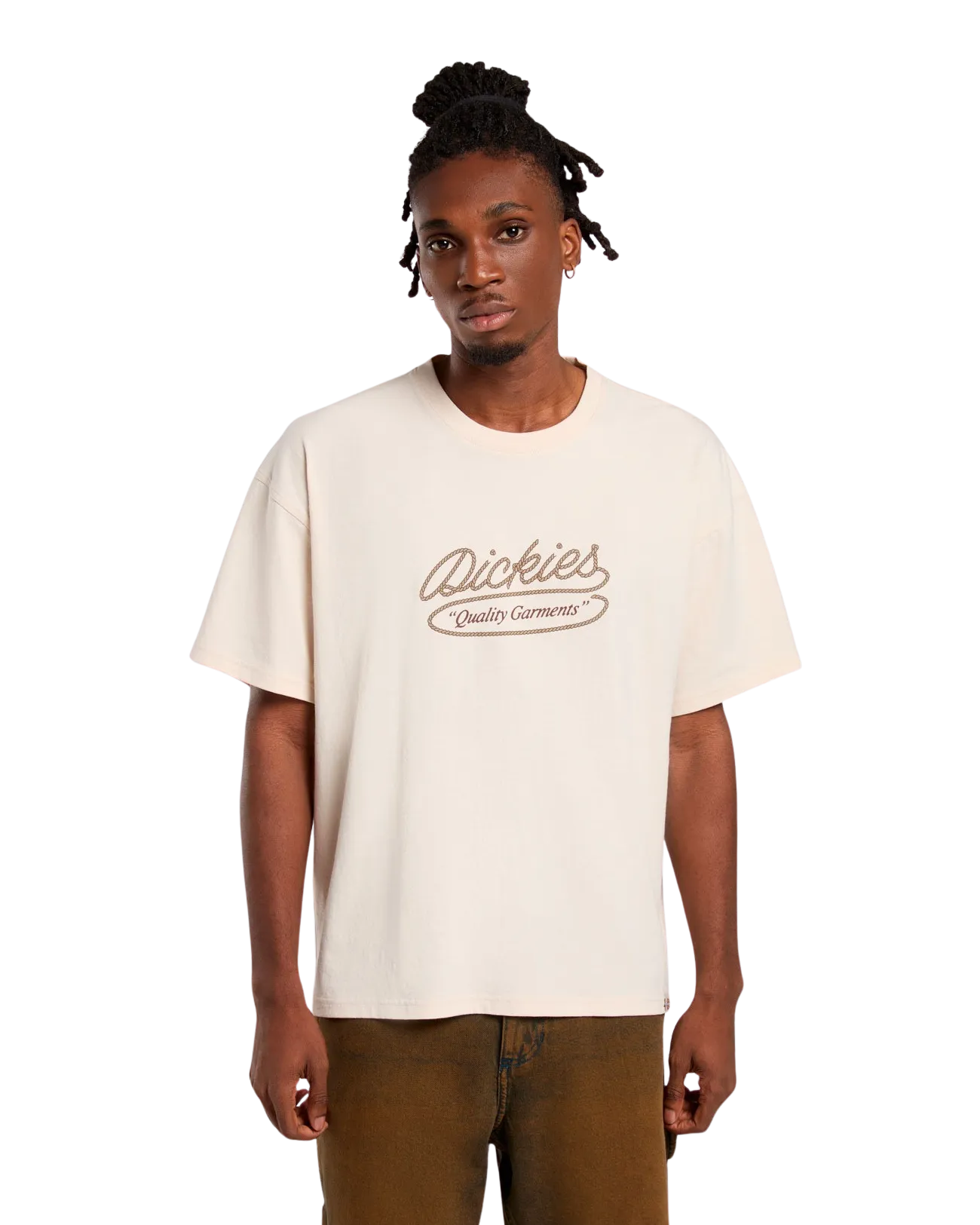 Rope Center Logo T-Shirt in Whitecap Gray