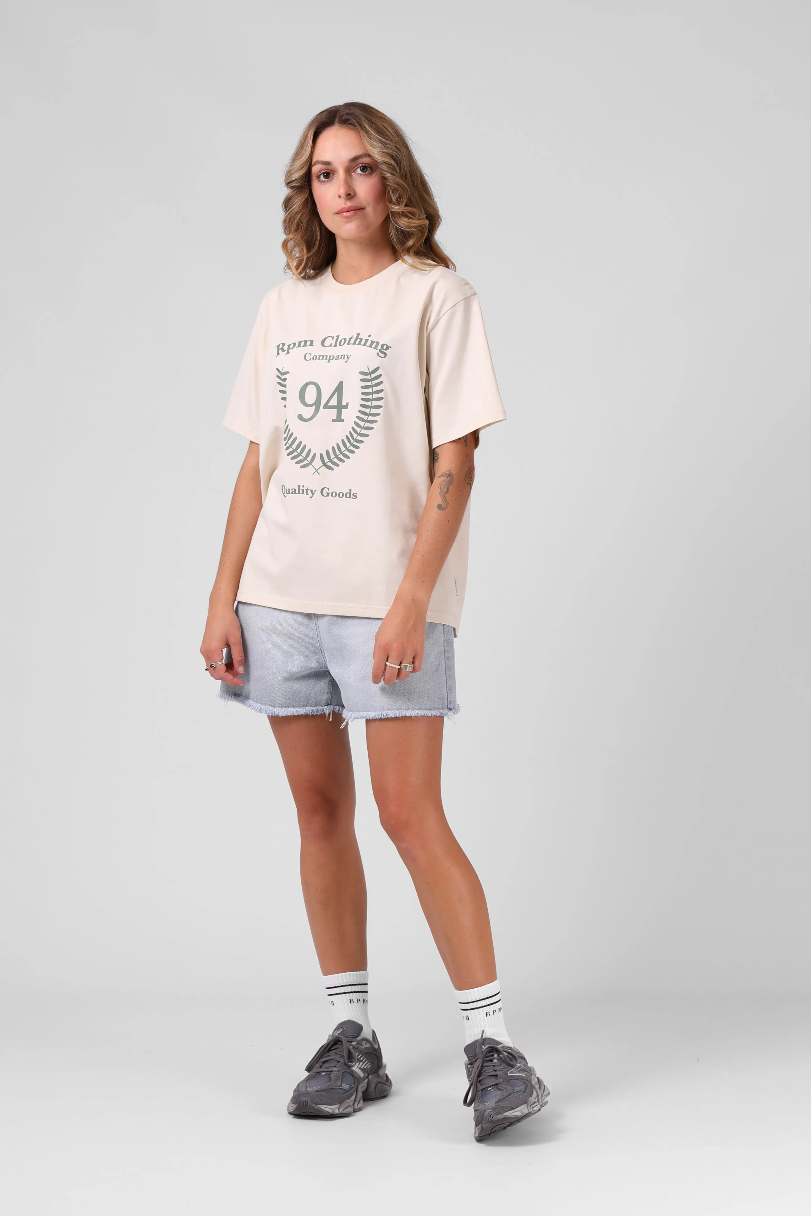 RPM 94 Crest Tee Vintage Cream