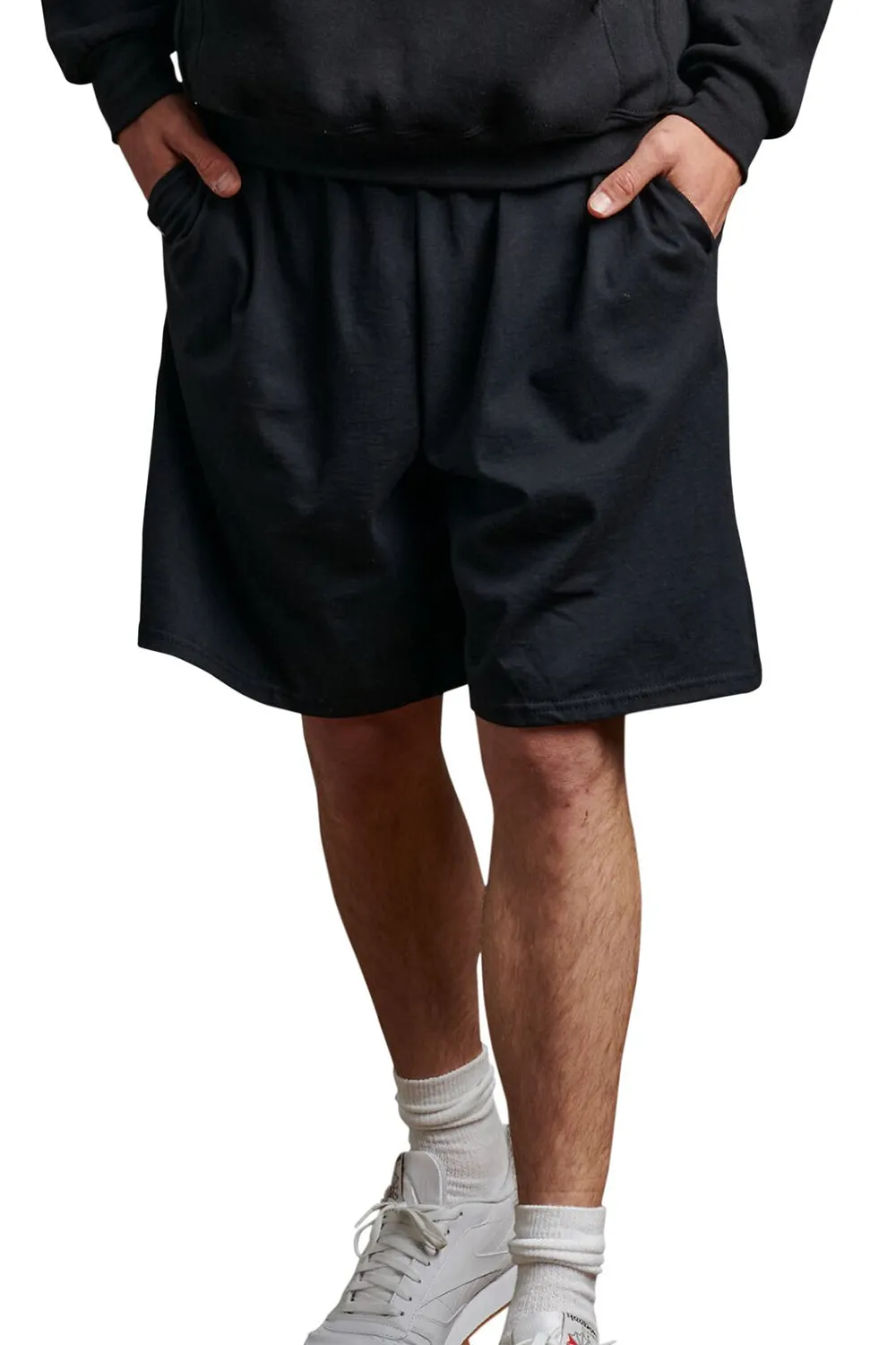 Russell Athletic Mens Classic Jersey Shorts w/ Pockets - Black