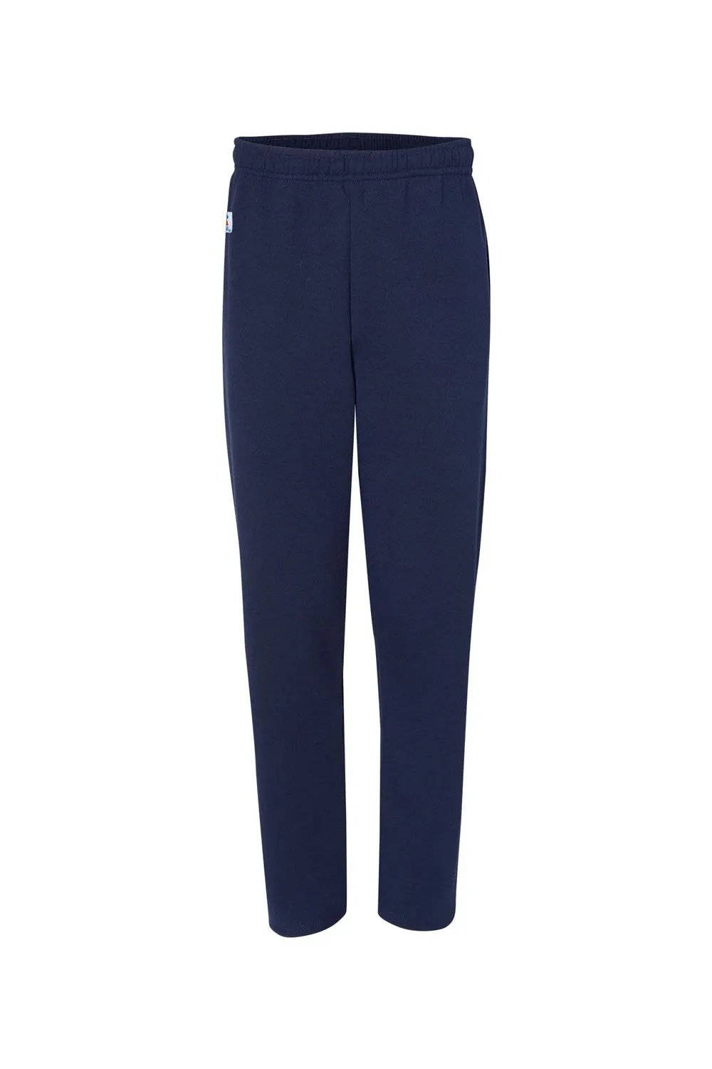 Russell Athletic Mens Dri Power Moisture Wicking Open Bottom Sweatpants w/ Pockets - Navy Blue
