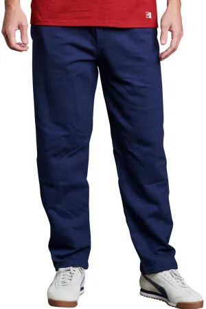 Russell Athletic Mens Dri Power Moisture Wicking Open Bottom Sweatpants w/ Pockets - Navy Blue