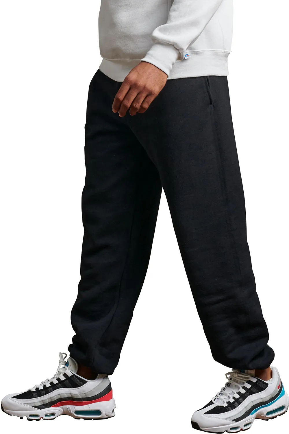 Russell Athletic Mens Dri Power Moisture Wicking Sweatpants w/ Pockets - Black