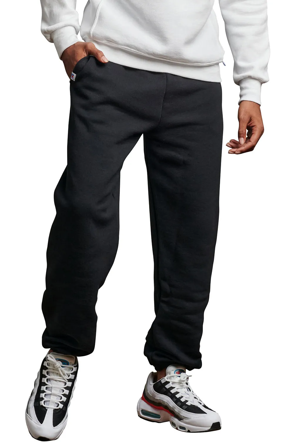 Russell Athletic Mens Dri Power Moisture Wicking Sweatpants w/ Pockets - Black