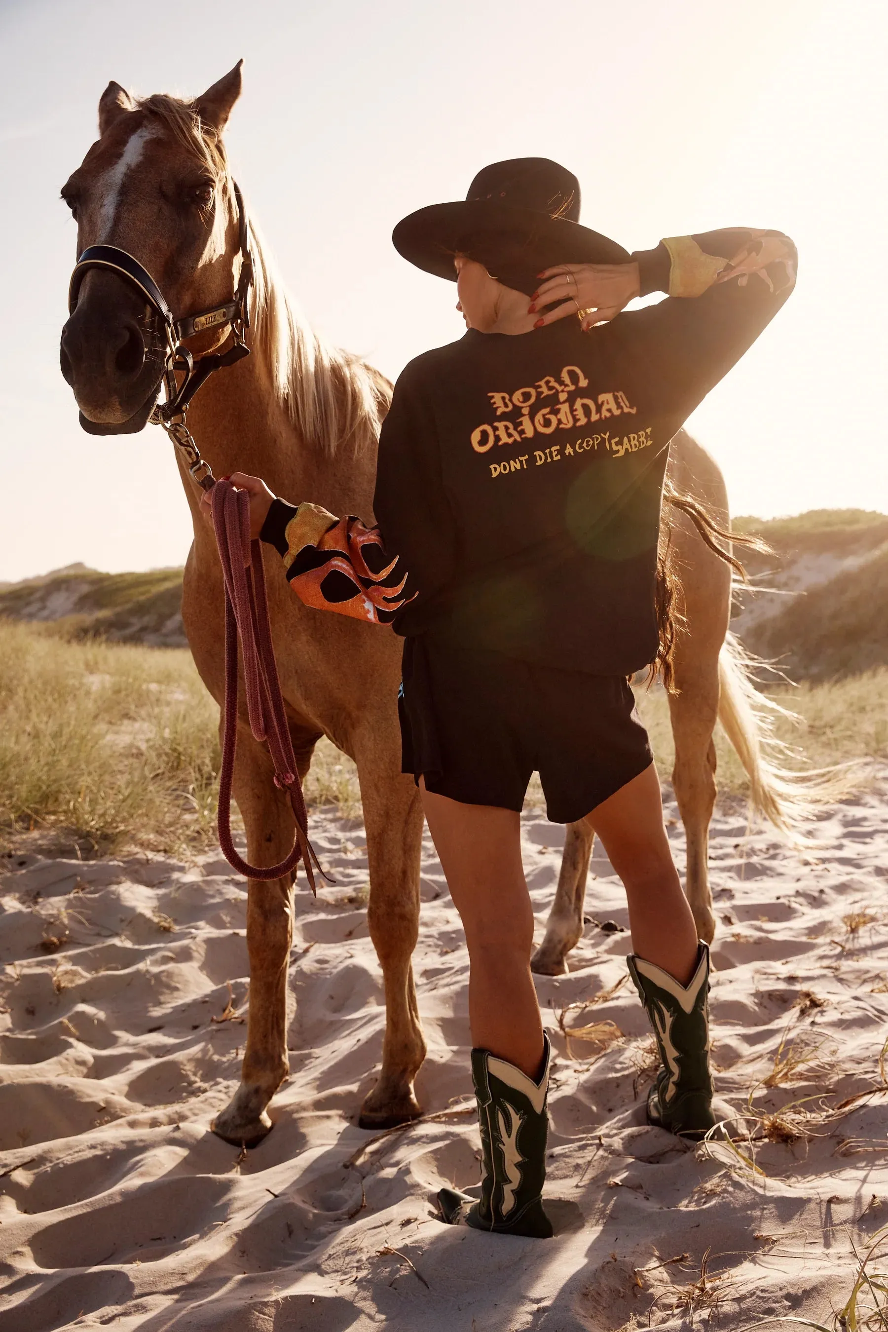 SABBI Flaming Cowboy Chido Shorts - Black