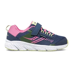 Saucony Shoes Wind Shield A/C Navy/Green/Pink (Size 4c-10c)