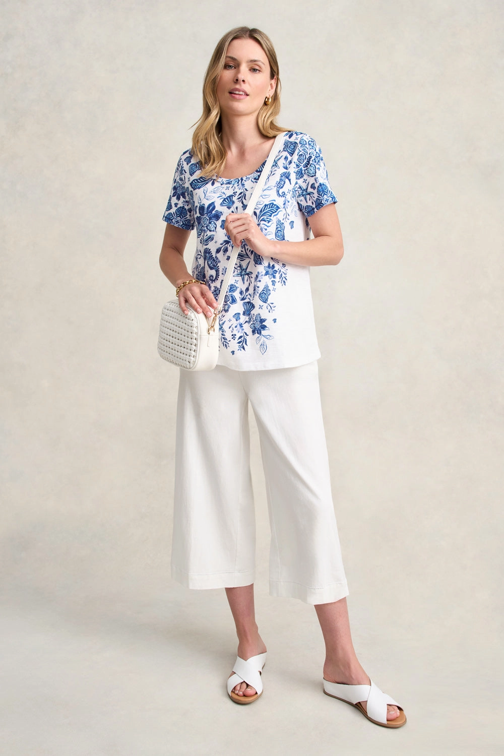 Scoop Neck Tee - Toile De Seaside