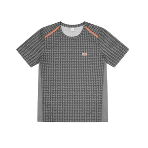 Sealskinz Men's Sprowston Ultra Light Running T-shirt Diamond Print in Black SS25