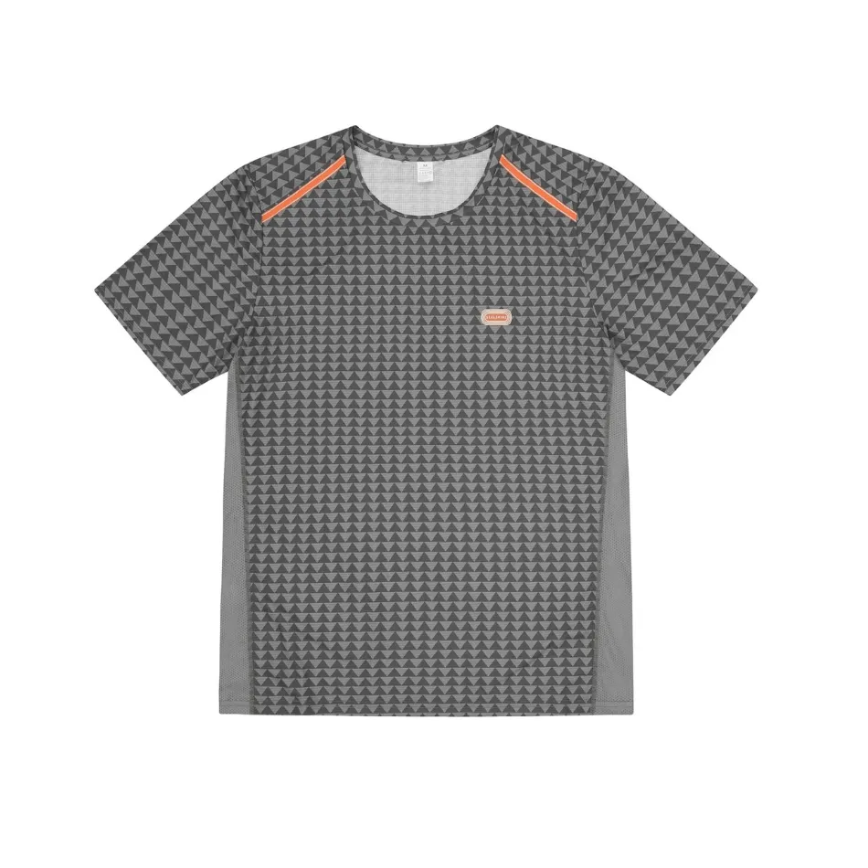 Sealskinz Men's Sprowston Ultra Light Running T-shirt Diamond Print in Black SS25