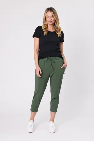 Shine On Essentials Cotton Elastane 3/4 Jogger Khaki
