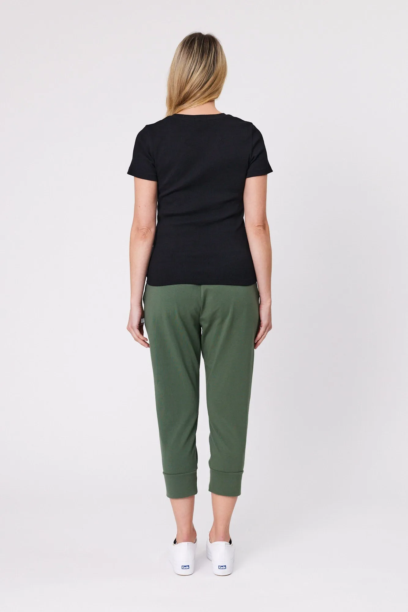 Shine On Essentials Cotton Elastane 3/4 Jogger Khaki