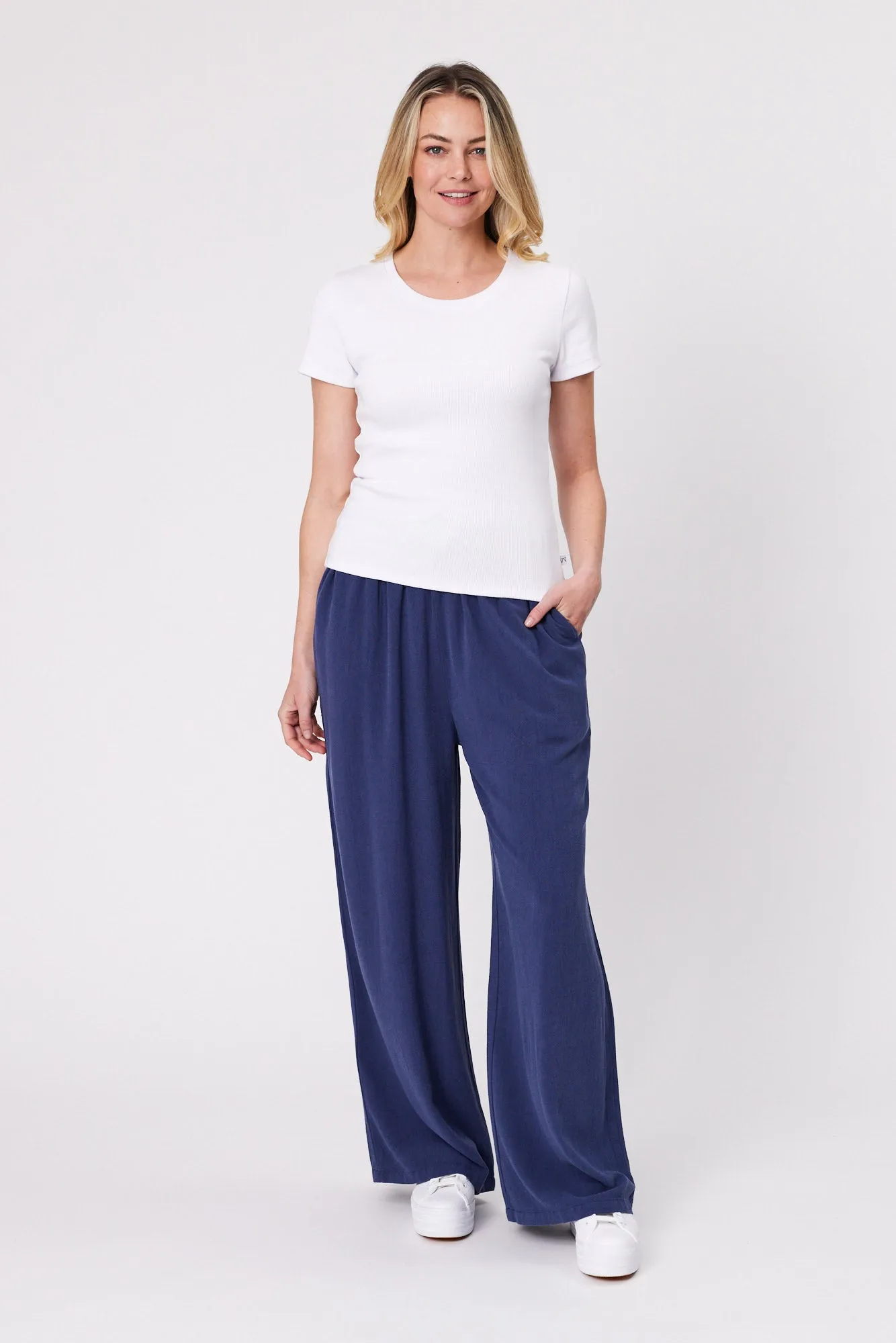 Shine On Essentials Rib Tee White