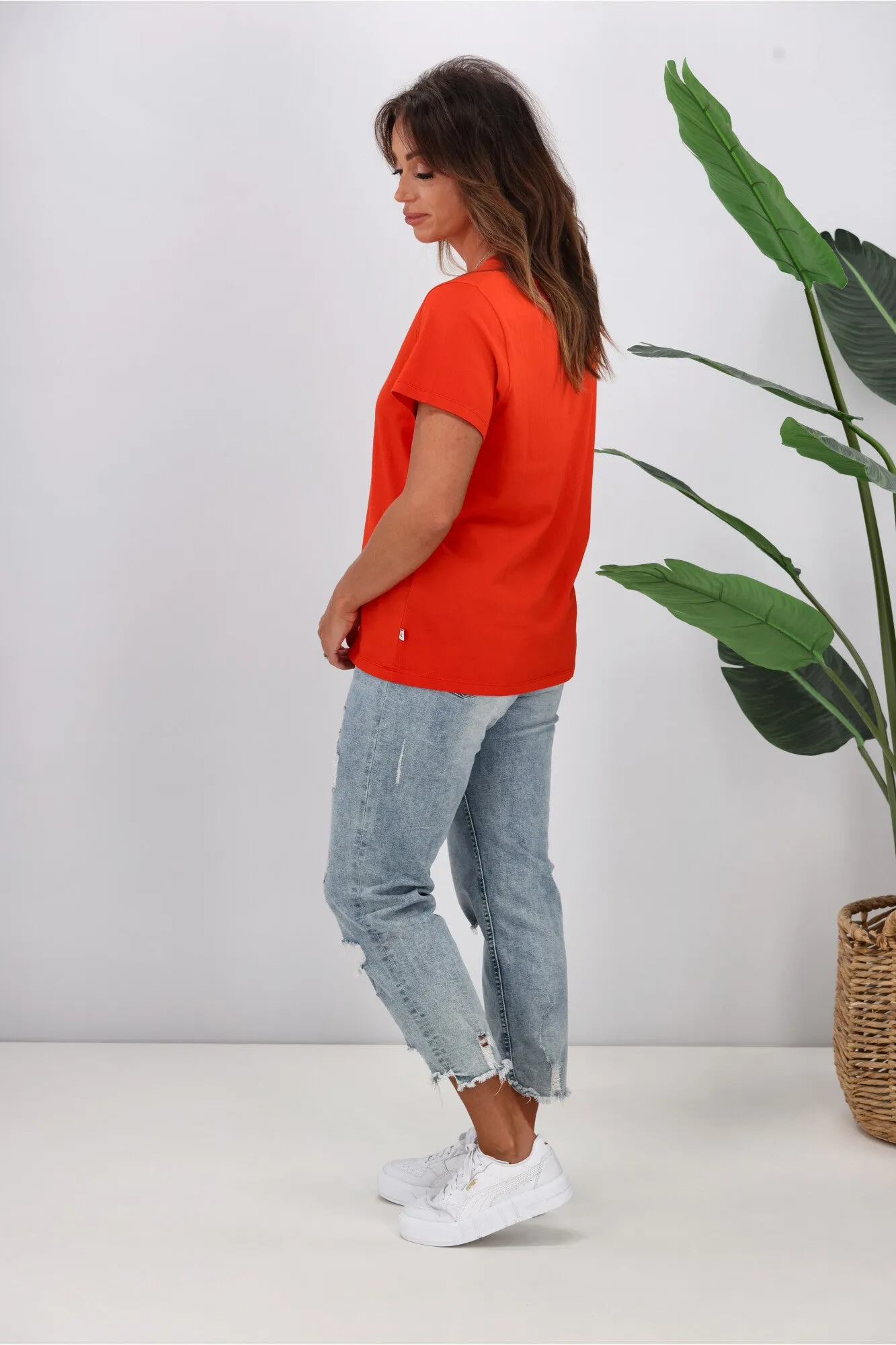 Shine On Essentials Tee Bright Red