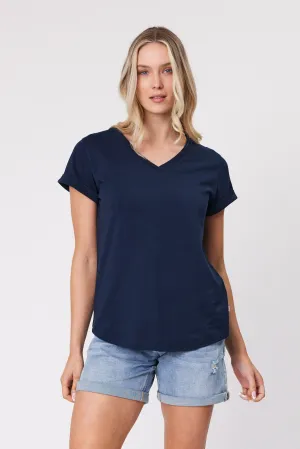 Shine On Essentials V Tee Navy