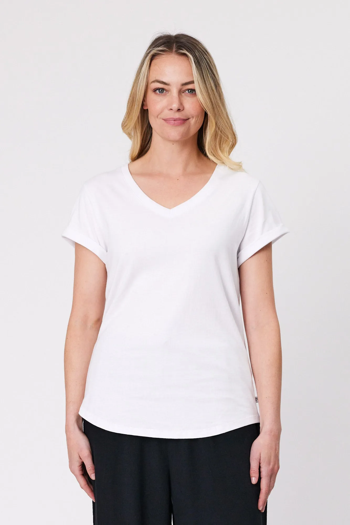 Shine On Essentials V Tee White