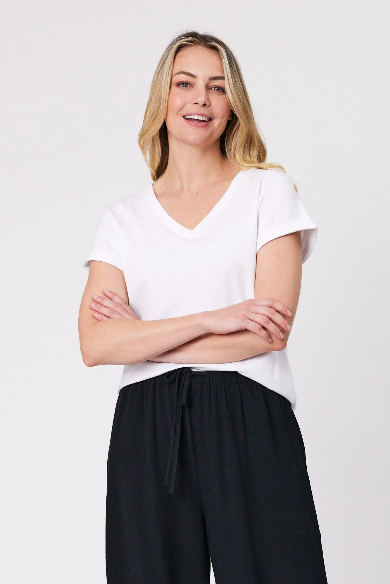 Shine On Essentials V Tee White