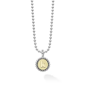Collier Signature Caviar avec Charme Initiale K en Bijou Caviar