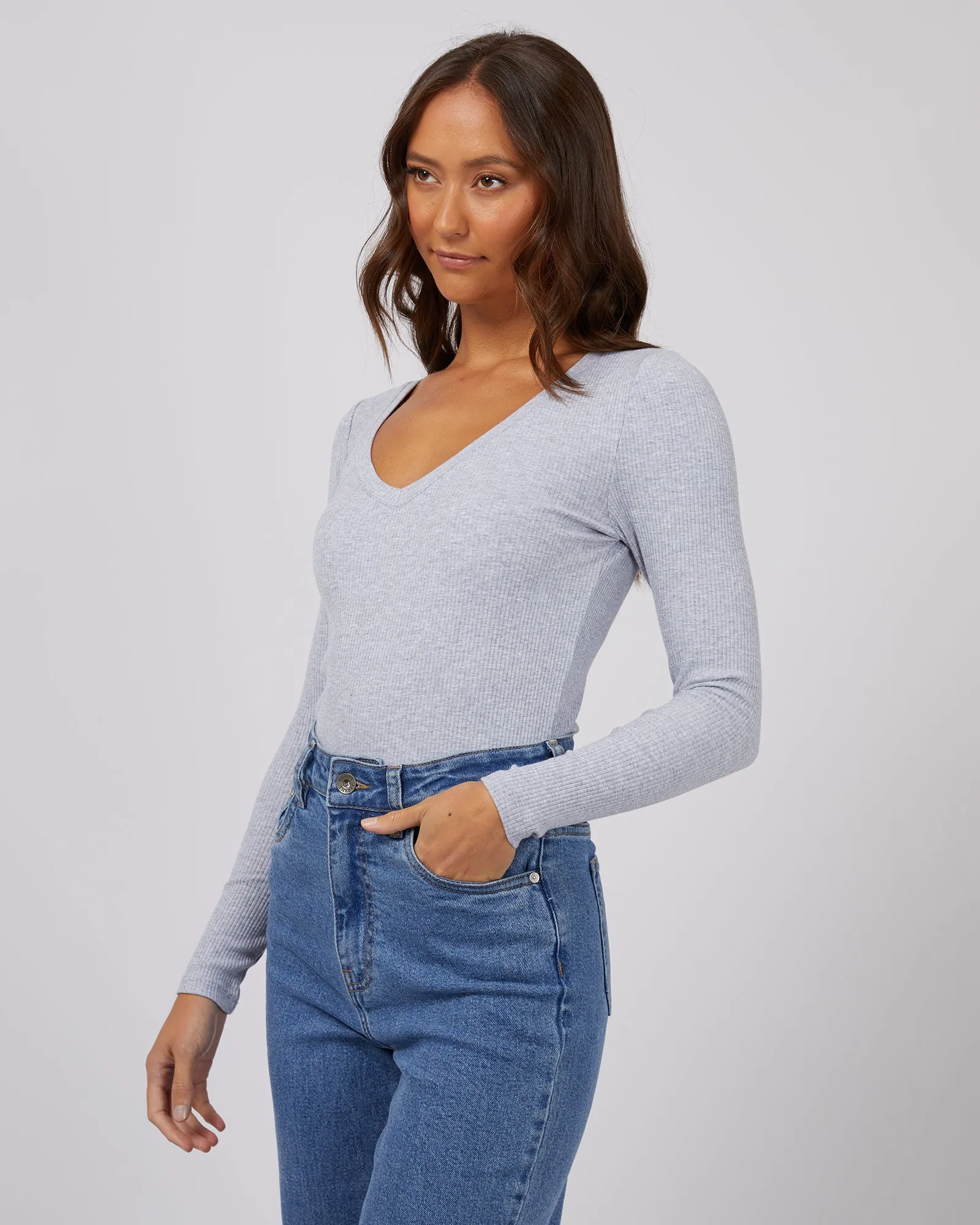 Silent Theory Lily L/S Tee Grey Marle