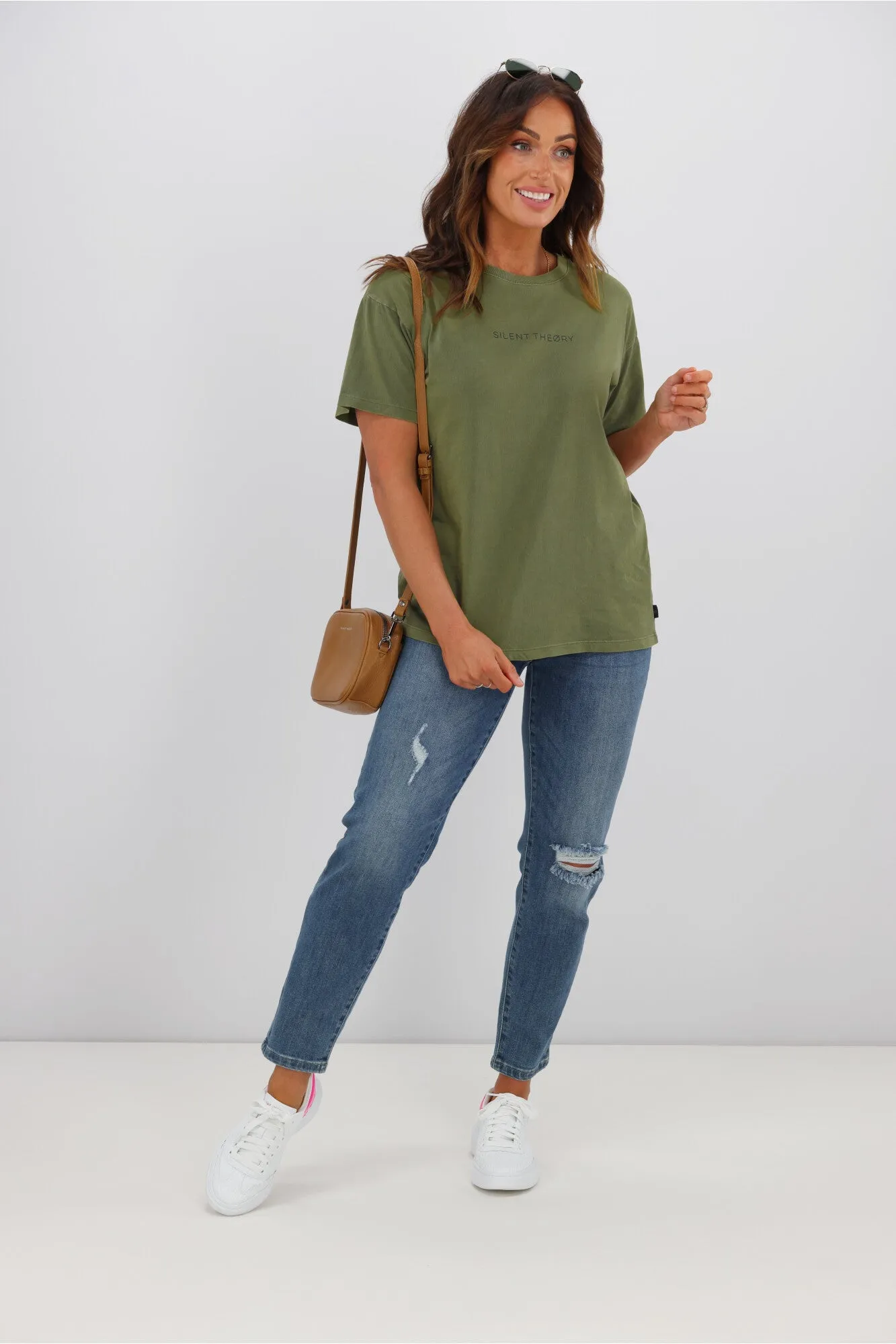 Silent Theory Logo Tee Khaki