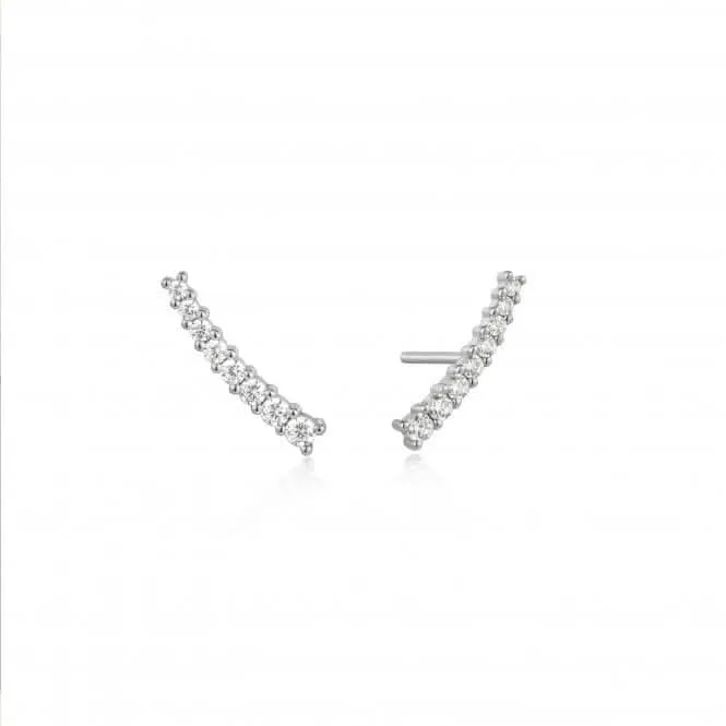 Boucles d'oreilles à clous Silver Glam Crawler E037-03H Ania Haie Jewellery
