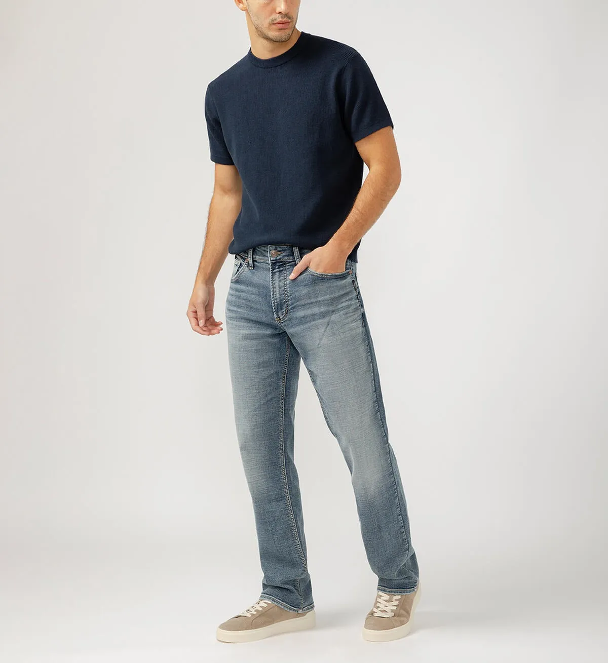 Silver Grayson Classic Fit Straight Leg