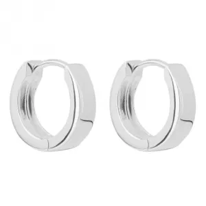 Boucles d'oreilles Huggie Mini Plates Profil Argenté E6245 Beginnings Jewellery