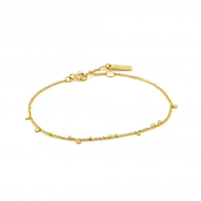 Bracelet Ania Haie B005-02G en Disques Géométriques Mixtes Dorés Argentés Brillants