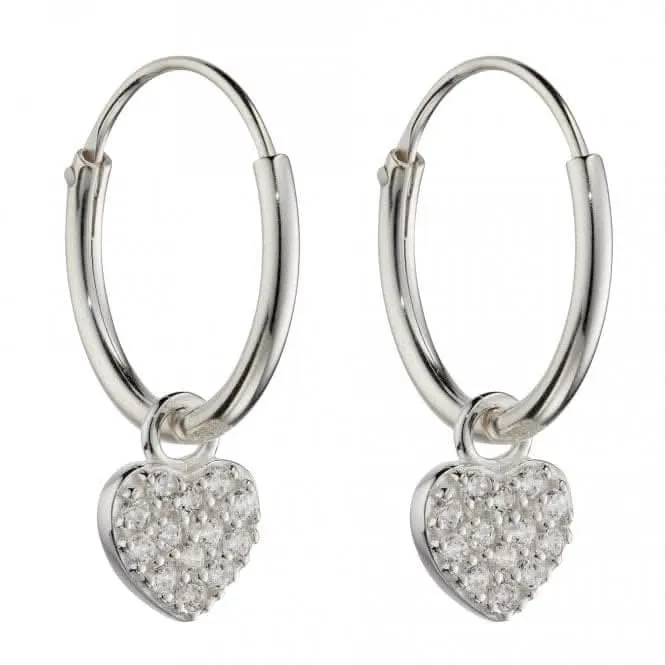 Boucles d'oreilles à cœur pavé assemblées E5996C Beginnings Jewellery