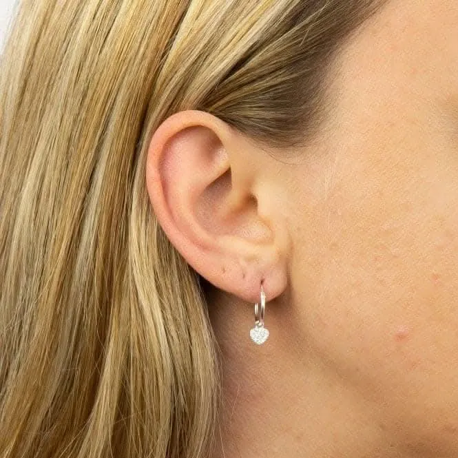 Boucles d'oreilles à cœur pavé assemblées E5996C Beginnings Jewellery