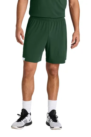 Sport-Tek Mens Club Moisture Wicking Shorts - Forest Green/White