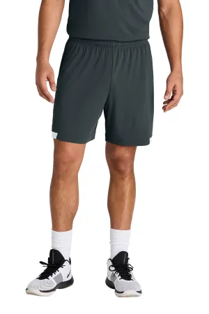 Sport-Tek Mens Club Moisture Wicking Shorts - Iron Grey/White