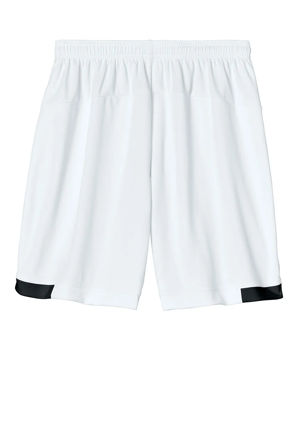 Sport-Tek Mens Club Moisture Wicking Shorts - White/Black