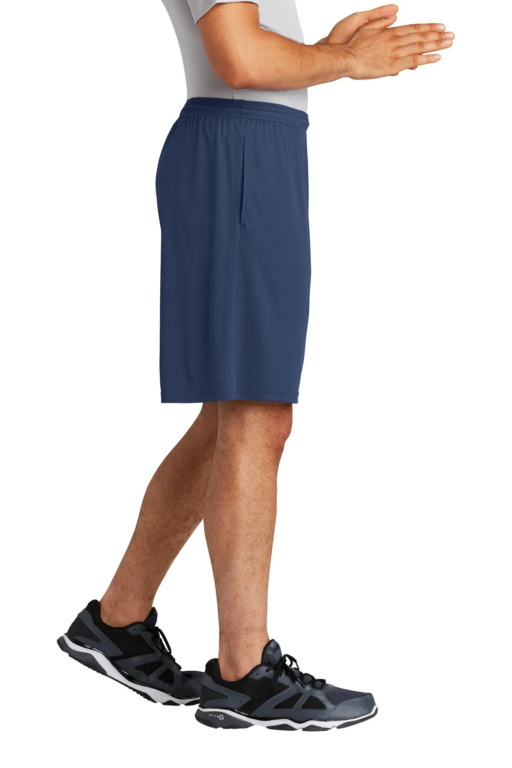 Sport-Tek Mens Competitor Moisture Wicking Shorts w/ Pockets - True Navy Blue