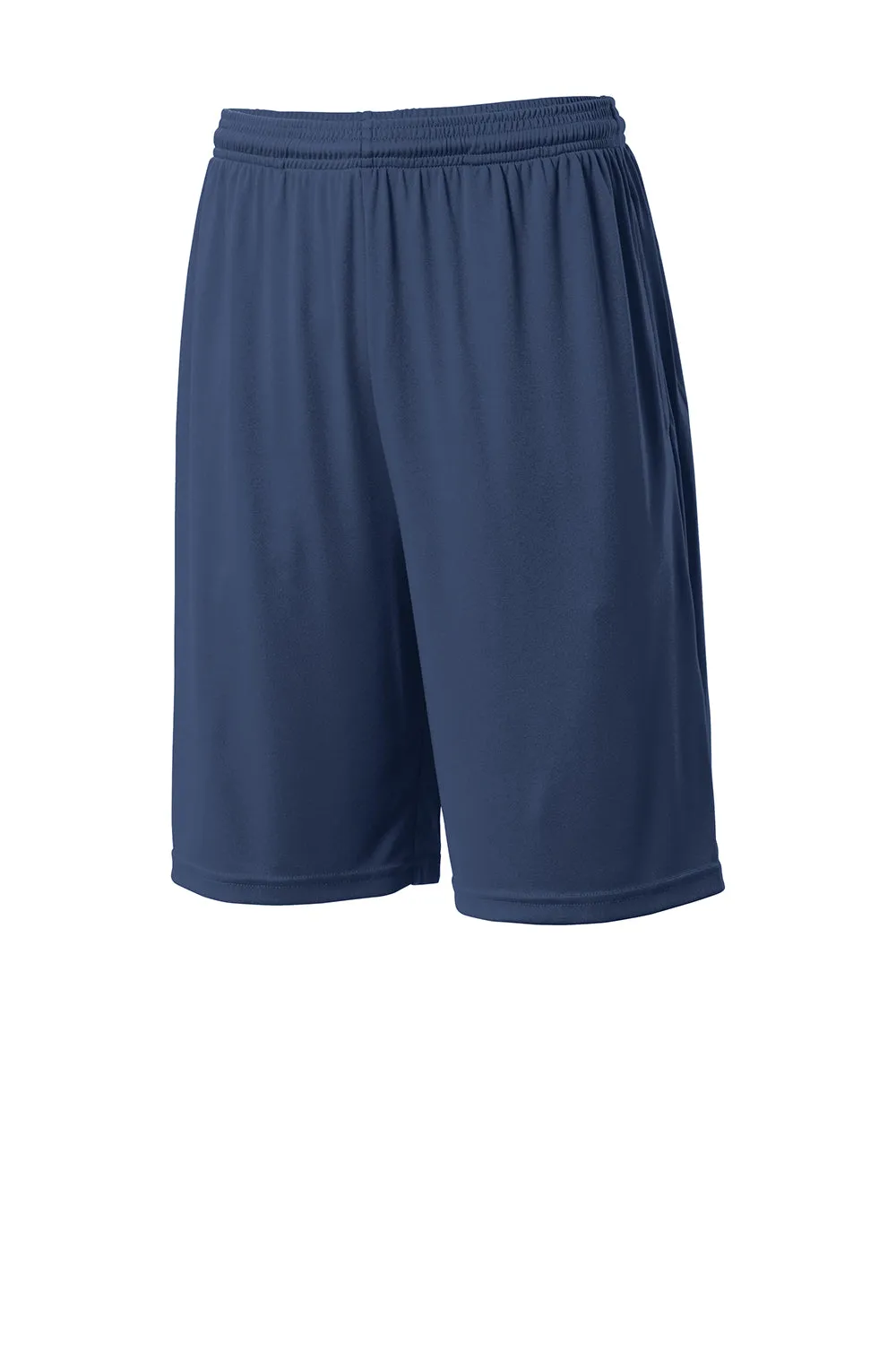 Sport-Tek Mens Competitor Moisture Wicking Shorts w/ Pockets - True Navy Blue