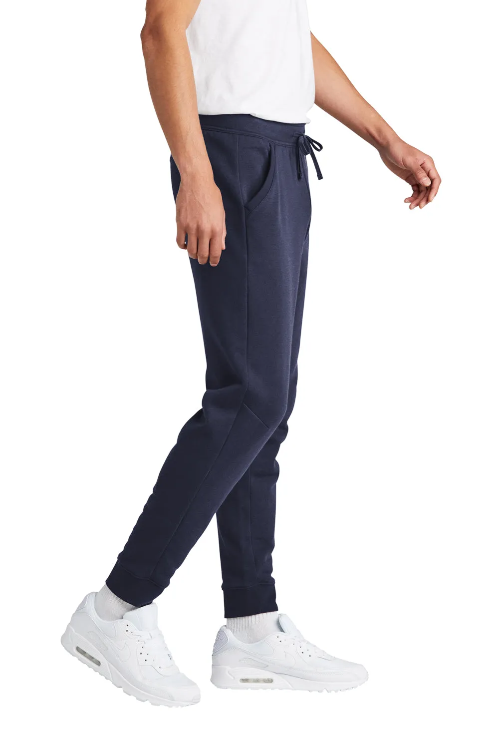 Sport-Tek Mens Drive Fleece Jogger Sweatpants w/ Pockets - True Navy Blue