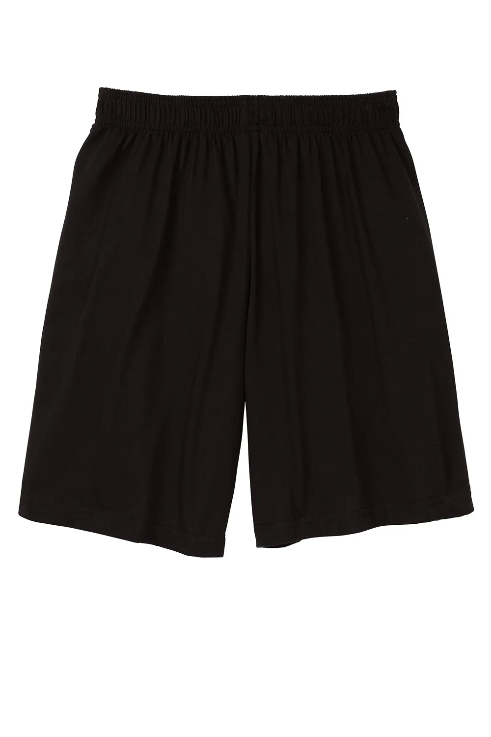 Sport-Tek Mens Jersey Knit Shorts w/ Pockets - Black