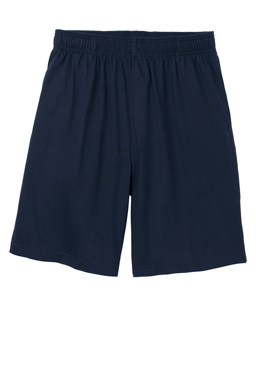 Sport-Tek Mens Jersey Knit Shorts w/ Pockets - True Navy Blue