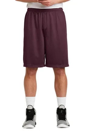 Sport-Tek Mens Moisture Wicking Classic Mesh Long Shorts - Maroon - Closeout