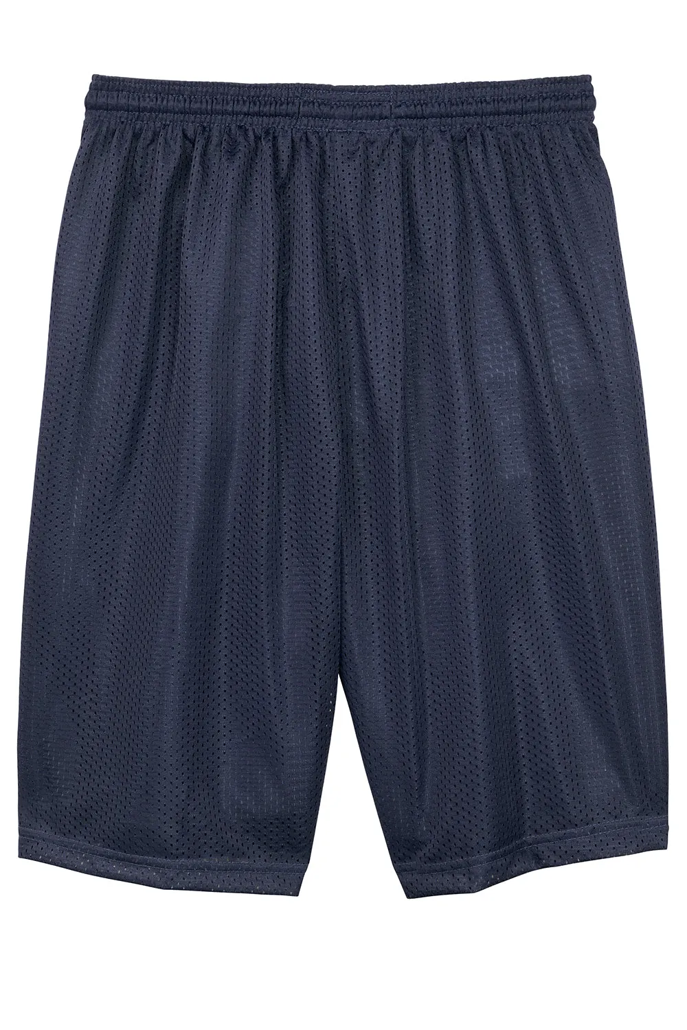 Sport-Tek Mens Moisture Wicking Classic Mesh Long Shorts - True Navy Blue - Closeout