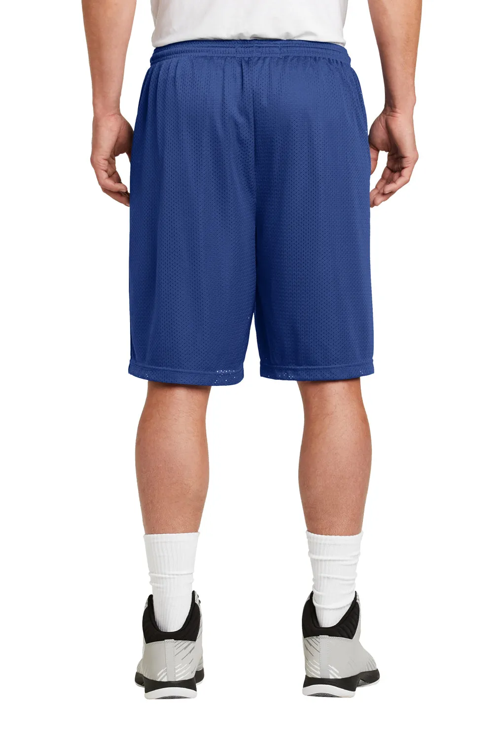Sport-Tek Mens Moisture Wicking Classic Mesh Long Shorts - True Royal Blue - Closeout