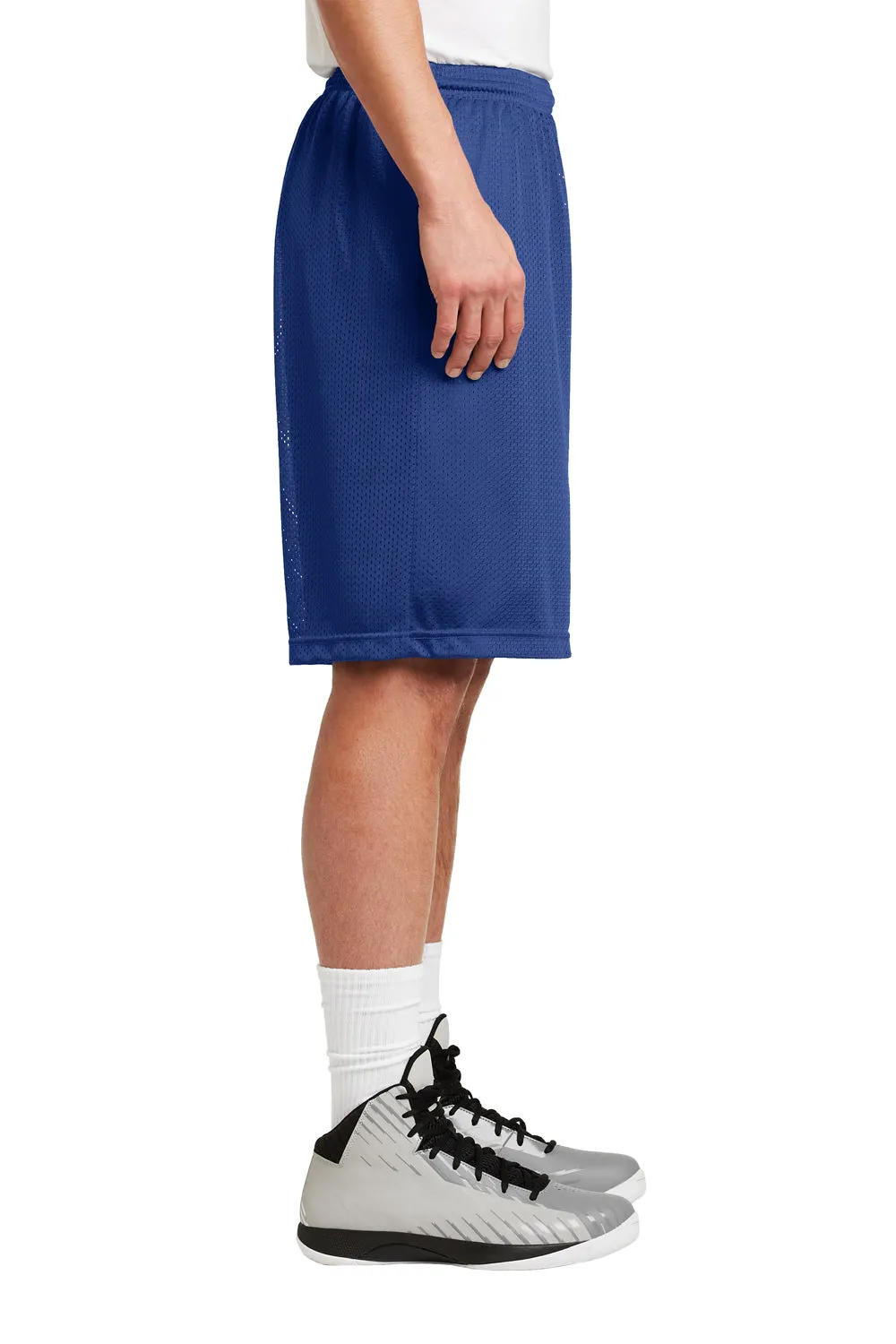 Sport-Tek Mens Moisture Wicking Classic Mesh Long Shorts - True Royal Blue - Closeout