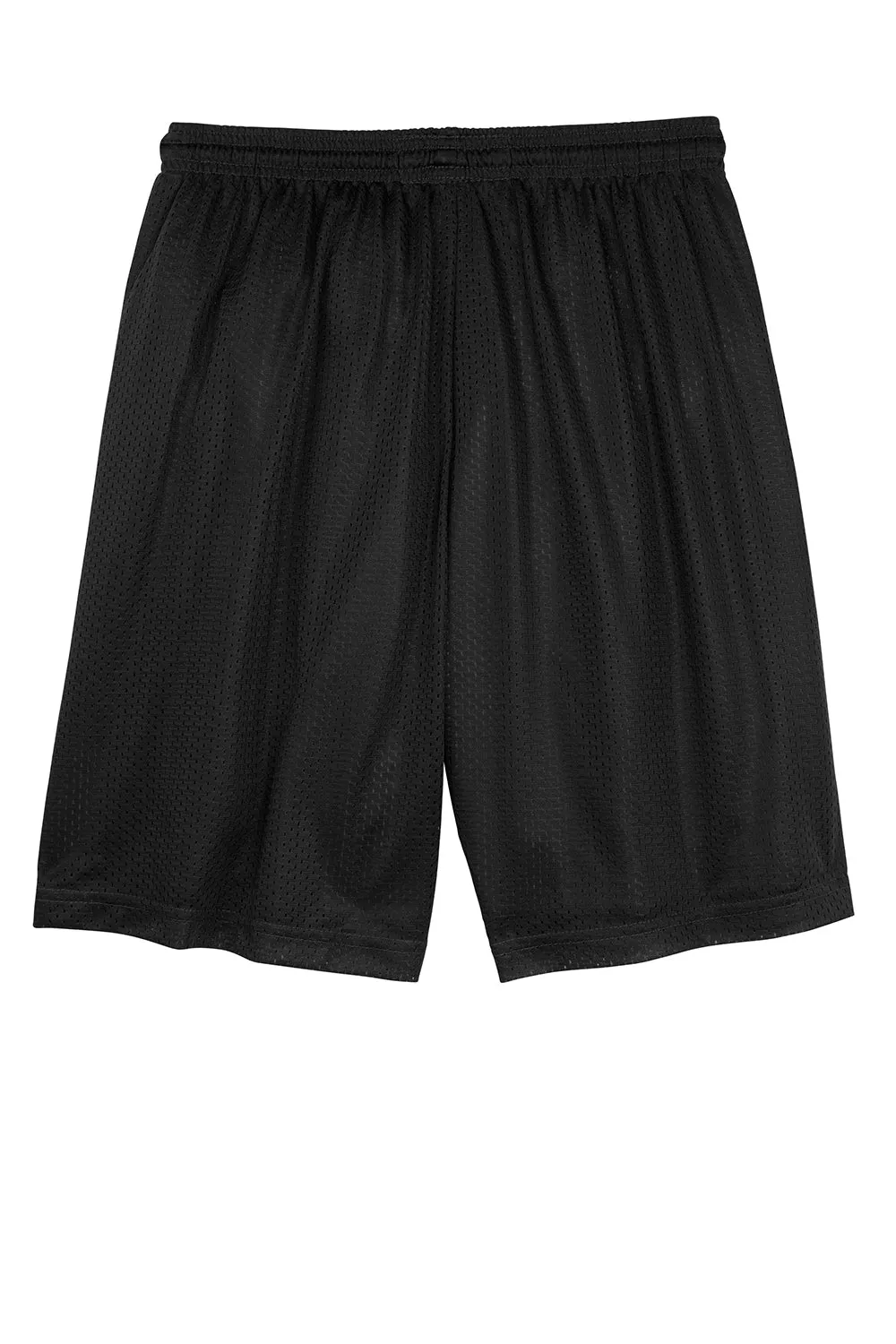 Sport-Tek Mens Moisture Wicking Classic Mesh Shorts - Black - Closeout